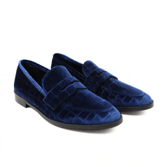 BOTTEGA LOTTI MOCASSINO 715K039 VELLUTO BLU