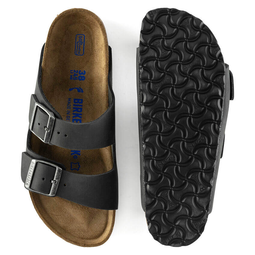 BIRKENSTOCK CIABATTA ARIZONA SOFT 752483 NERO NARROW FIT