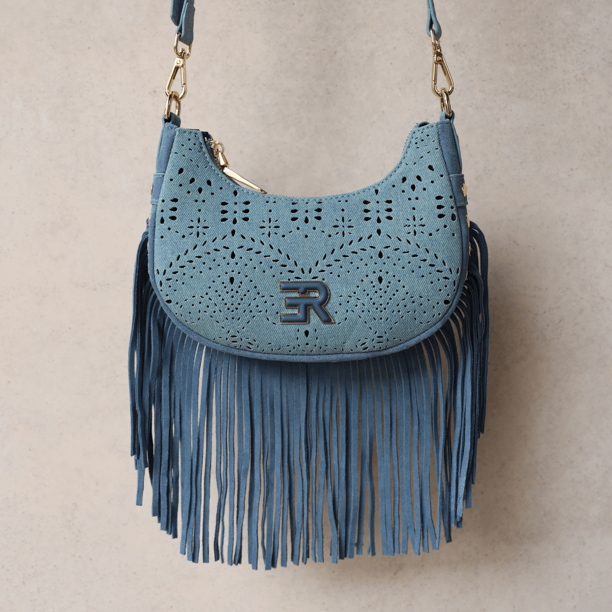 ERMANNO SCERVINO BORSA TERRA 909 DENIM