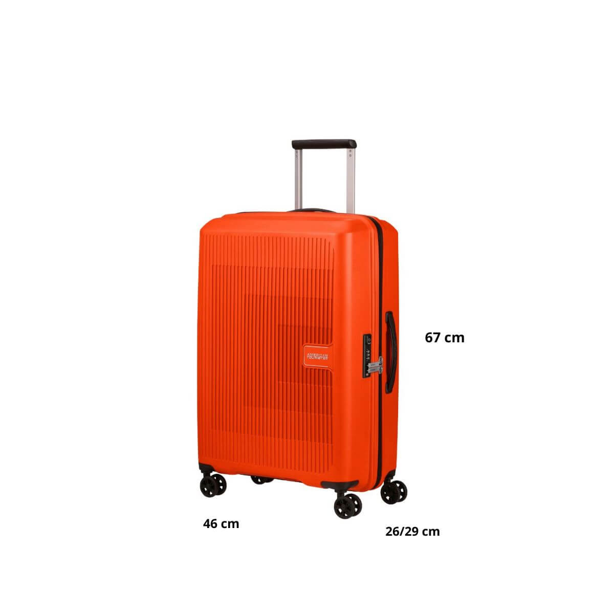 AMERICAN TOURISTER TROLLEY MEDIO MD8-002-96 AEROSTEP BRIGHT ORANGE