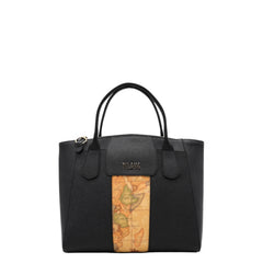 Borsa donna Alviero Martini Prima Classe nera elegante in tessuto saffiano.