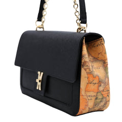 Borsa donna Alviero Martini 1^ Classe nera elegante con finitura saffiano.