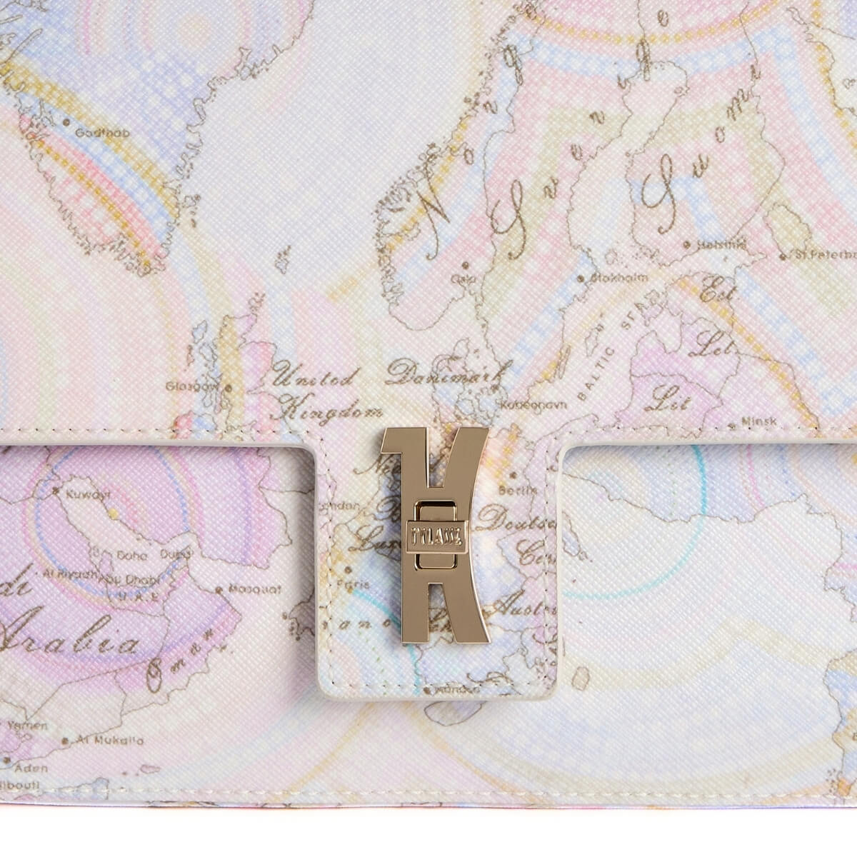 Borsa donna Alviero Martini 1^ Classe multicolor con stampa Geo.