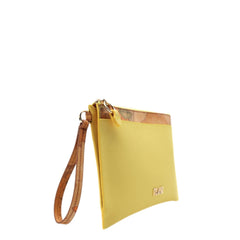 Bustina Alviero Martini 1^ Classe gialla in ecopelle saffiano.