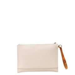 Bustina Alviero Martini 1^ Classe bianca in ecopelle saffiano.