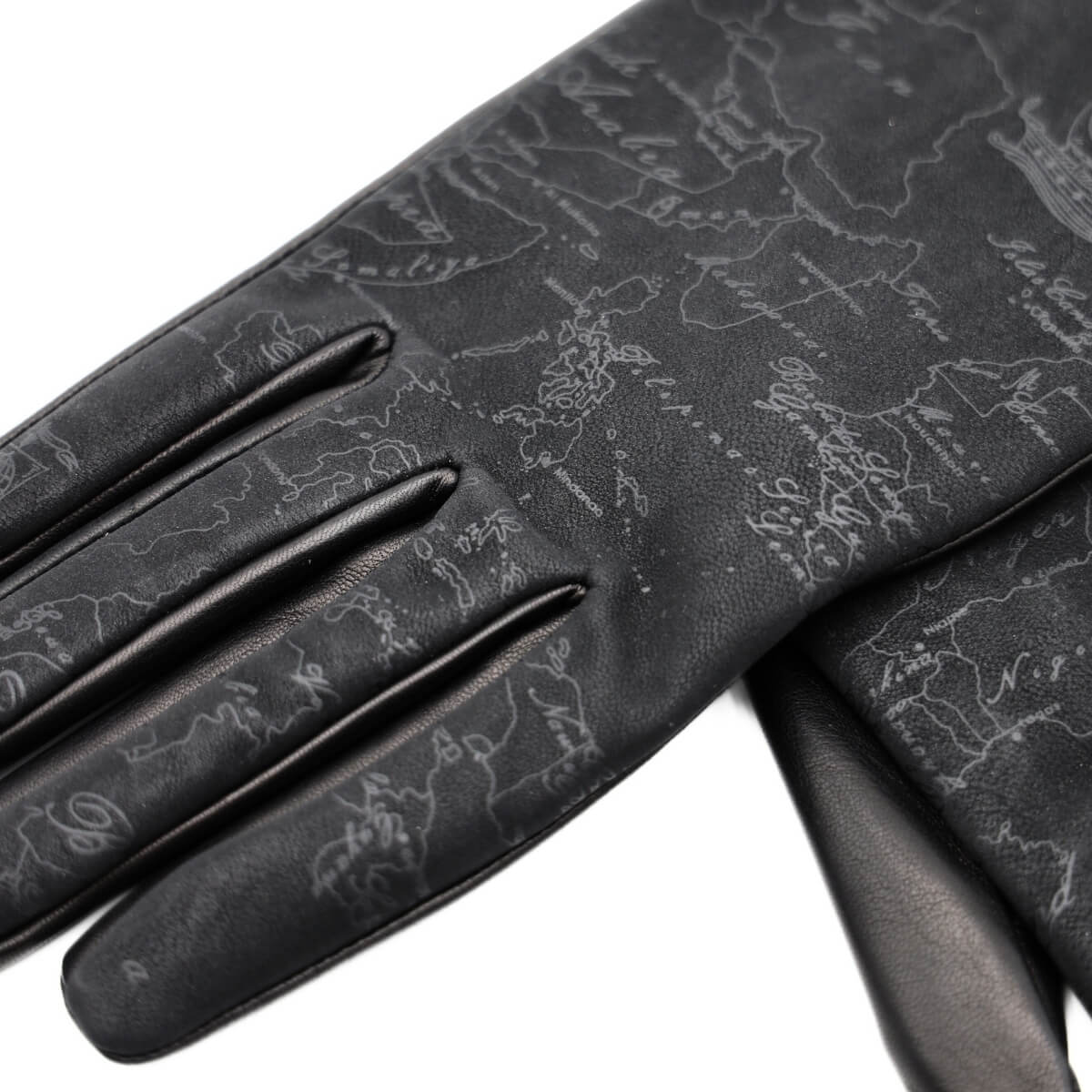 Guanti Alviero Martini 1^ Classe nero con motivo Geo