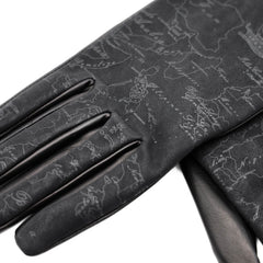 Guanti Alviero Martini 1^ Classe nero con motivo Geo