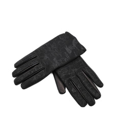 Guanti Alviero Martini 1^ Classe nero con motivo Geo