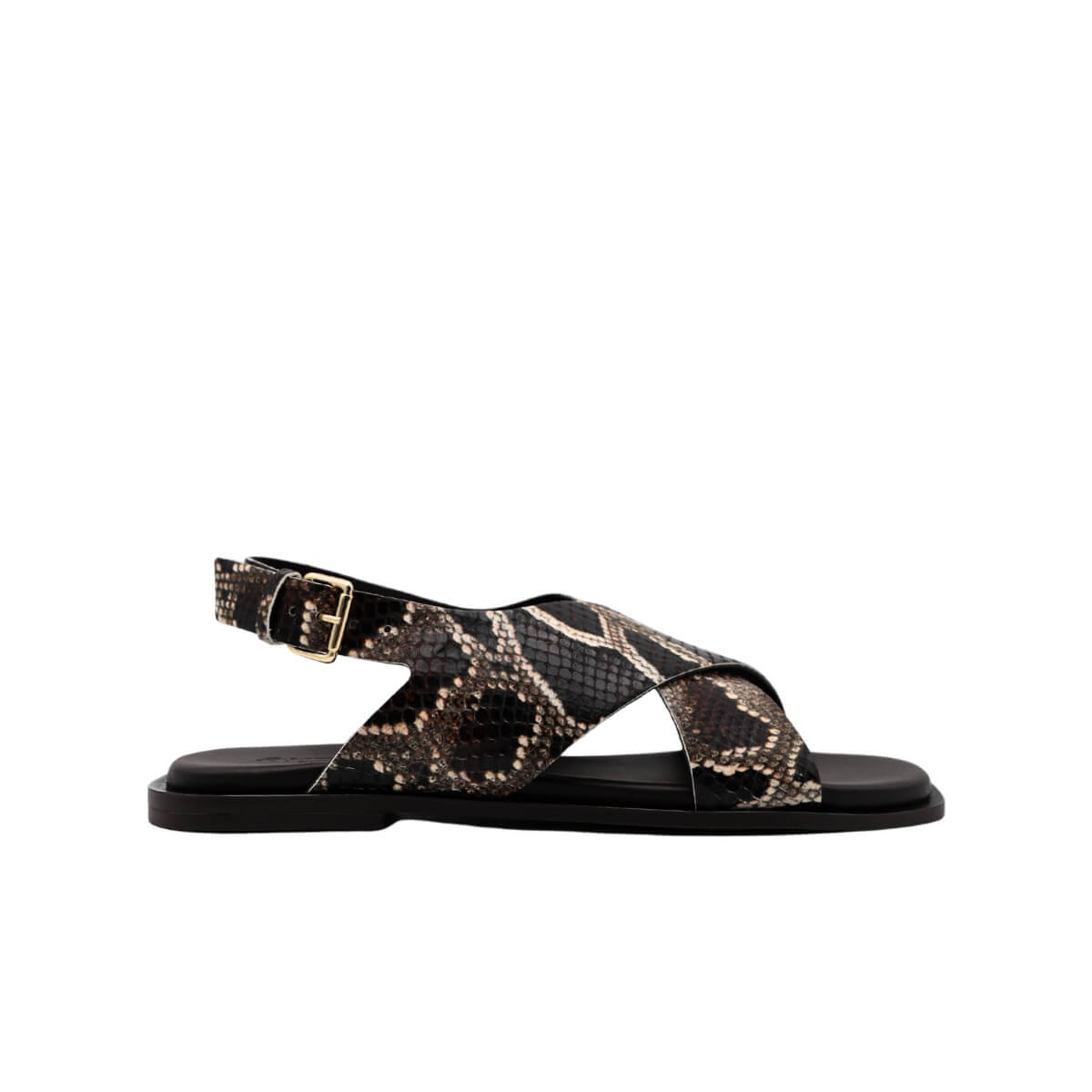 Sandalo Ambitious 14361 Piton Brown in pelle effetto pitone.
