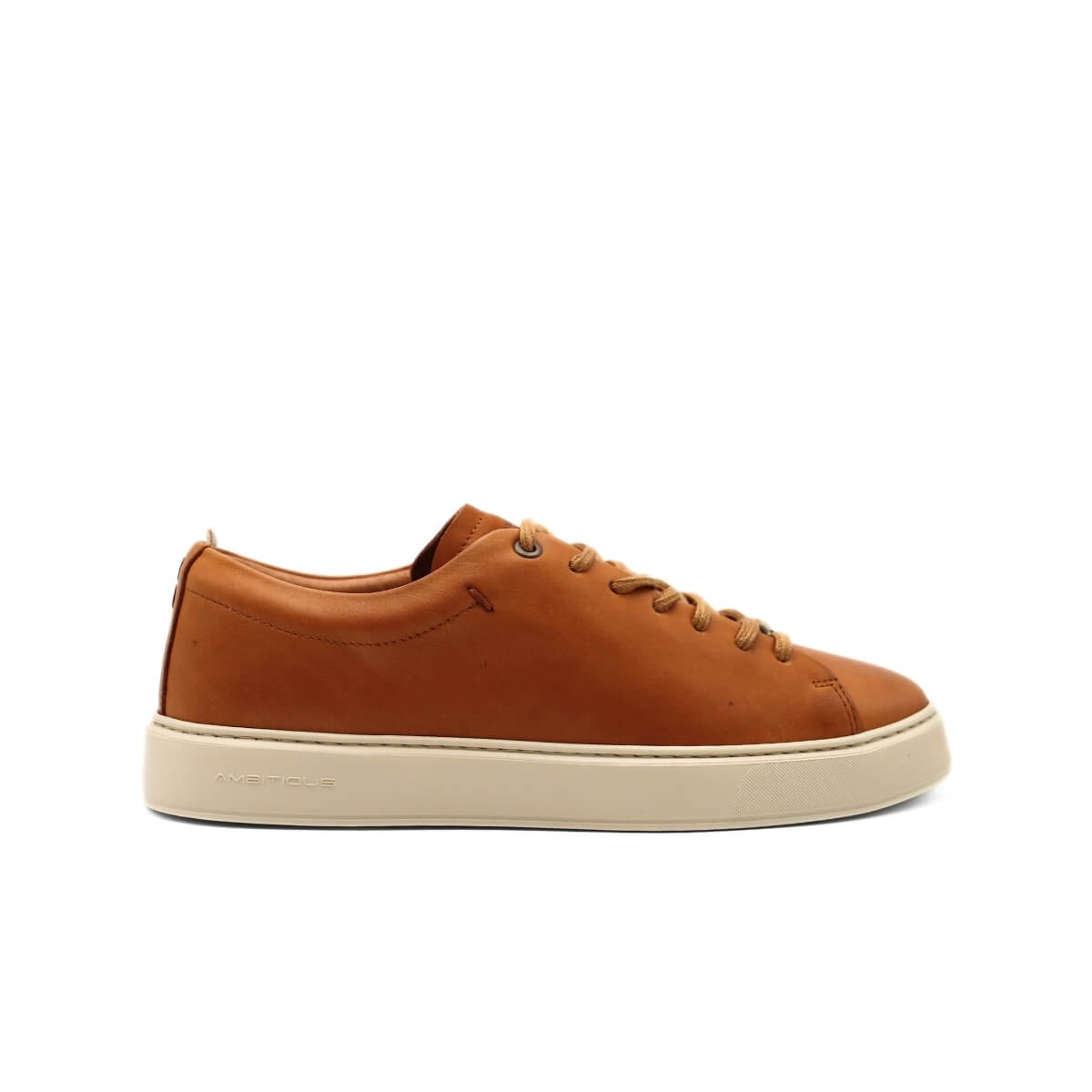Scarpa Ambitious Sneakers cuoio in pelle elegante su sfondo neutro
