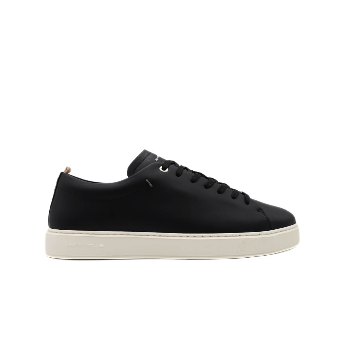Scarpa Ambitious Sneakers nero in pelle elegante vista laterale