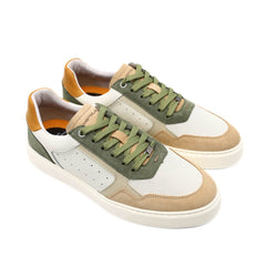 Sneakers Ambitious bianche in pelle viste di lato