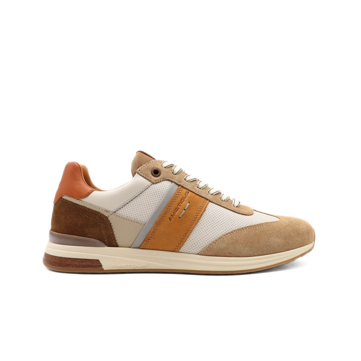Sneakers Ambitious beige in pelle viste di lato