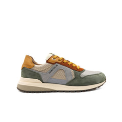 Scarpa Ambitious sneakers verde in pelle di qualità vista laterale