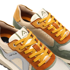 Scarpa Ambitious sneakers verde in pelle di qualità vista laterale