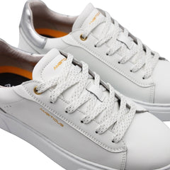 Sneaker bianca Ambitious 14311 con dettagli argento