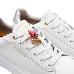 Sneaker bianca Ambitious 14311 con dettagli argento