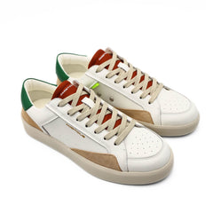 Scarpe Ambitious bianche in pelle vista frontale elegante