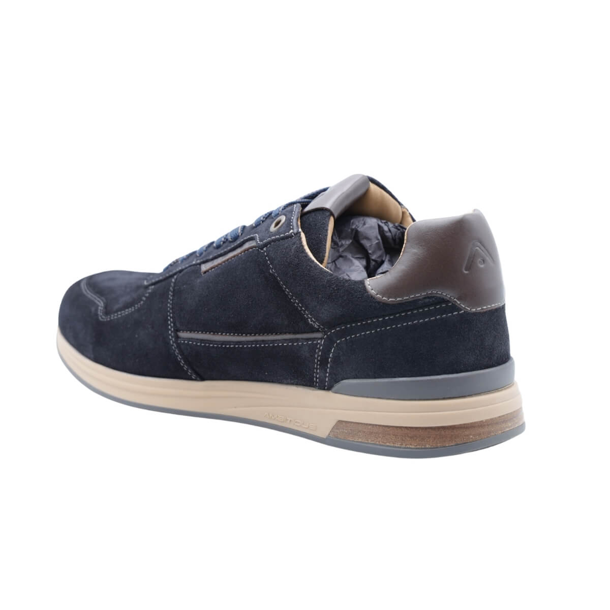 AMBITIOUS SNEAKERS 14201A 11279 CAMOSCIO NAVY BLU