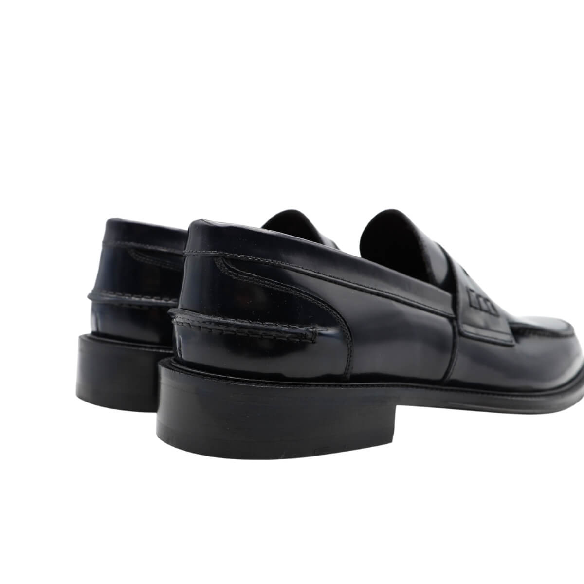 Mocassino Blu in pelle Andrea Ferri AC102 vista laterale