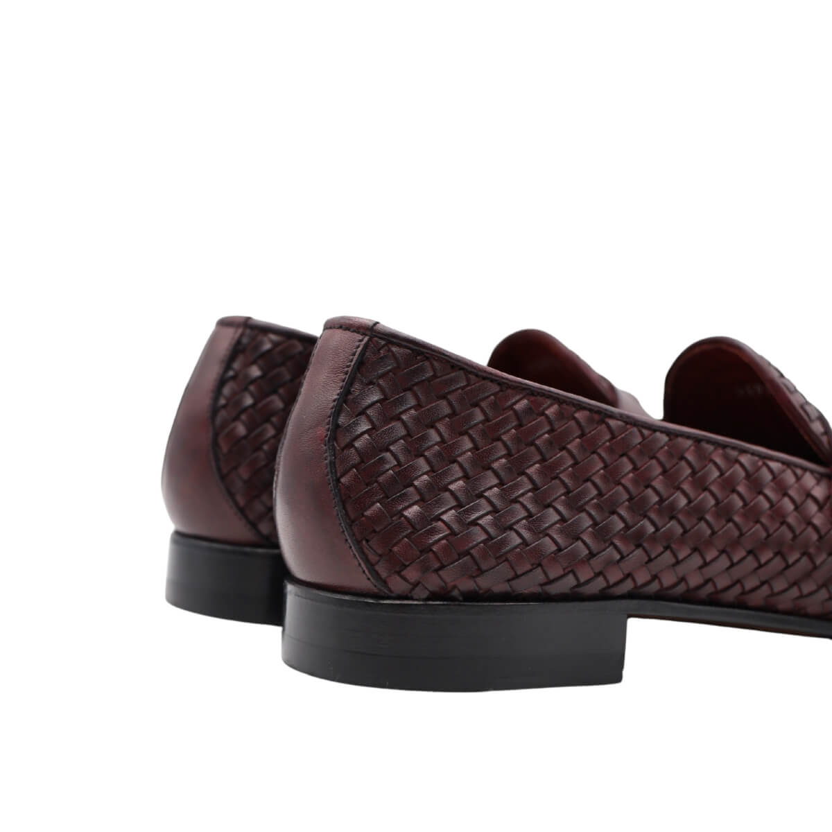 Mocassino Andrea Ferri AE93 Bordeaux in pelle vista laterale