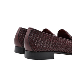 Mocassino Andrea Ferri AE93 Bordeaux in pelle vista laterale