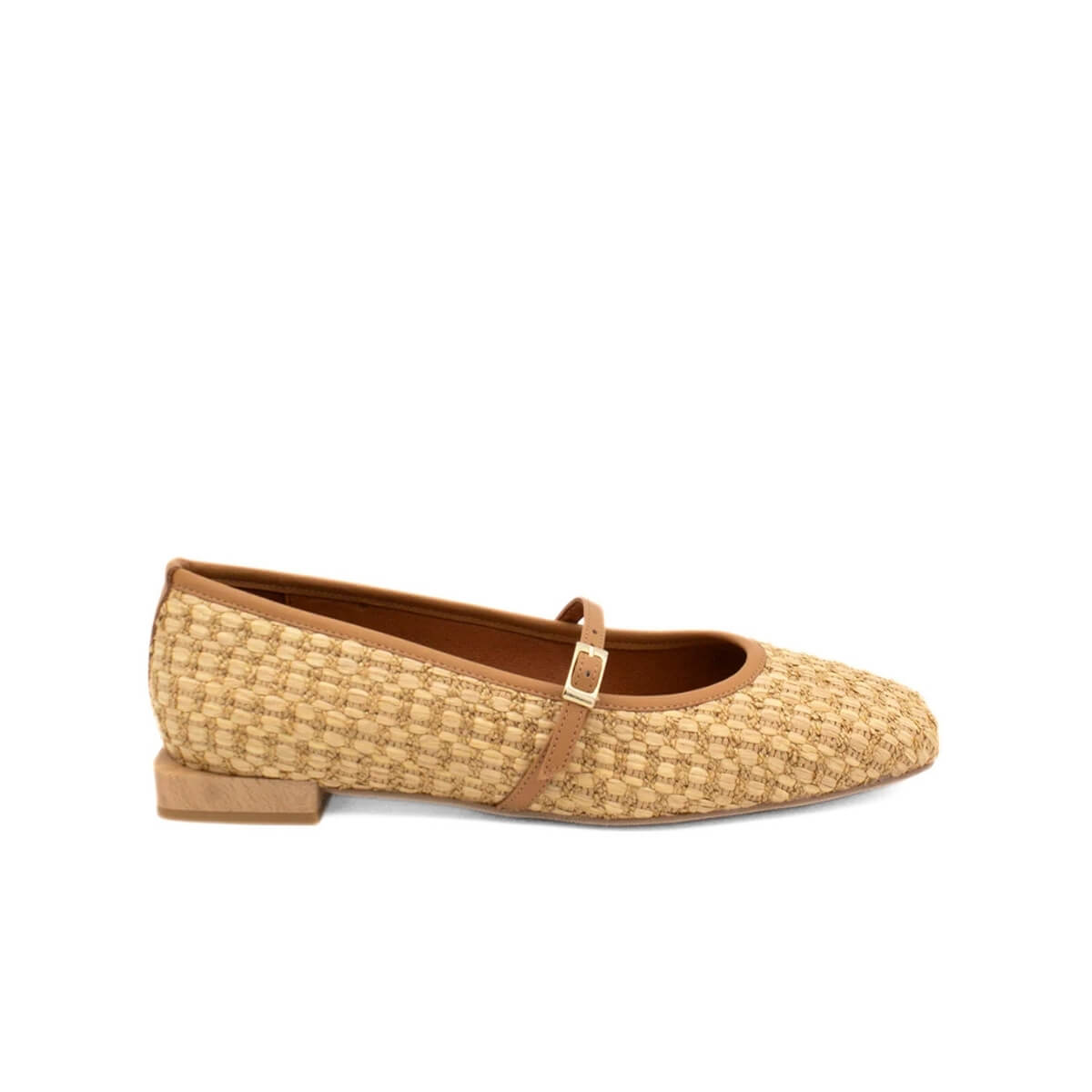ÁNGEL ALARCÒN BALLERINA 26006 RAFFIA CAMMELLO