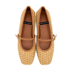 ÁNGEL ALARCÒN BALLERINA 26006 RAFFIA CAMMELLO