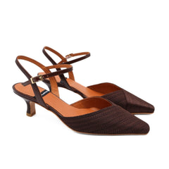 ANGEL ALARCON SLINGBACK 26021 RAFFIA MARRONE