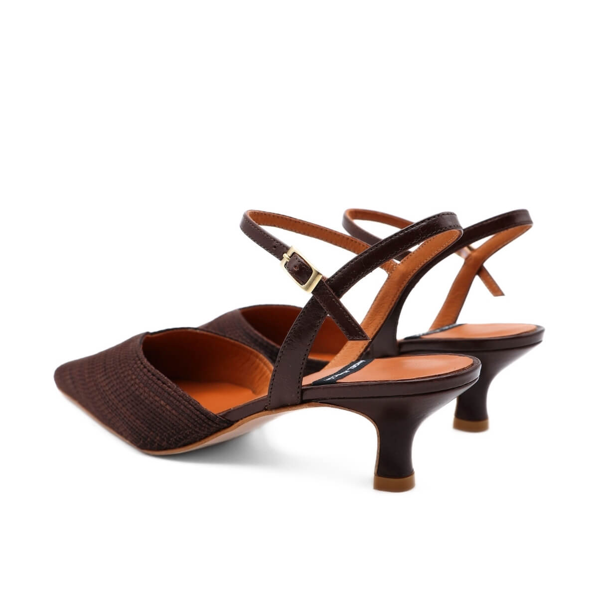 ANGEL ALARCON SLINGBACK 26021 RAFFIA MARRONE