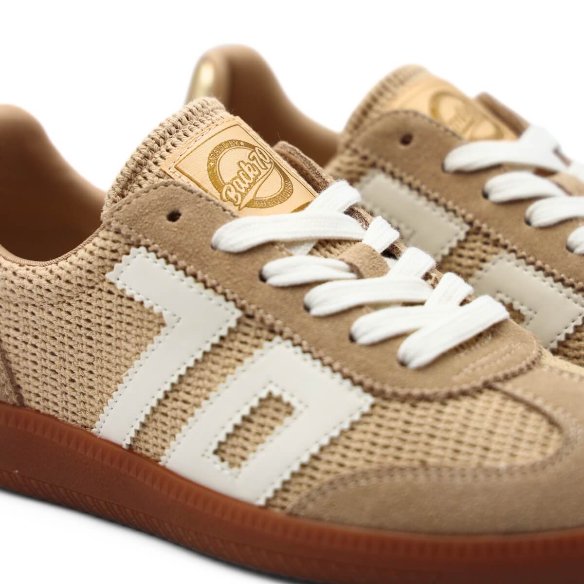 Sneakers Back 70 Ghost iuta beige con dettagli bianchi