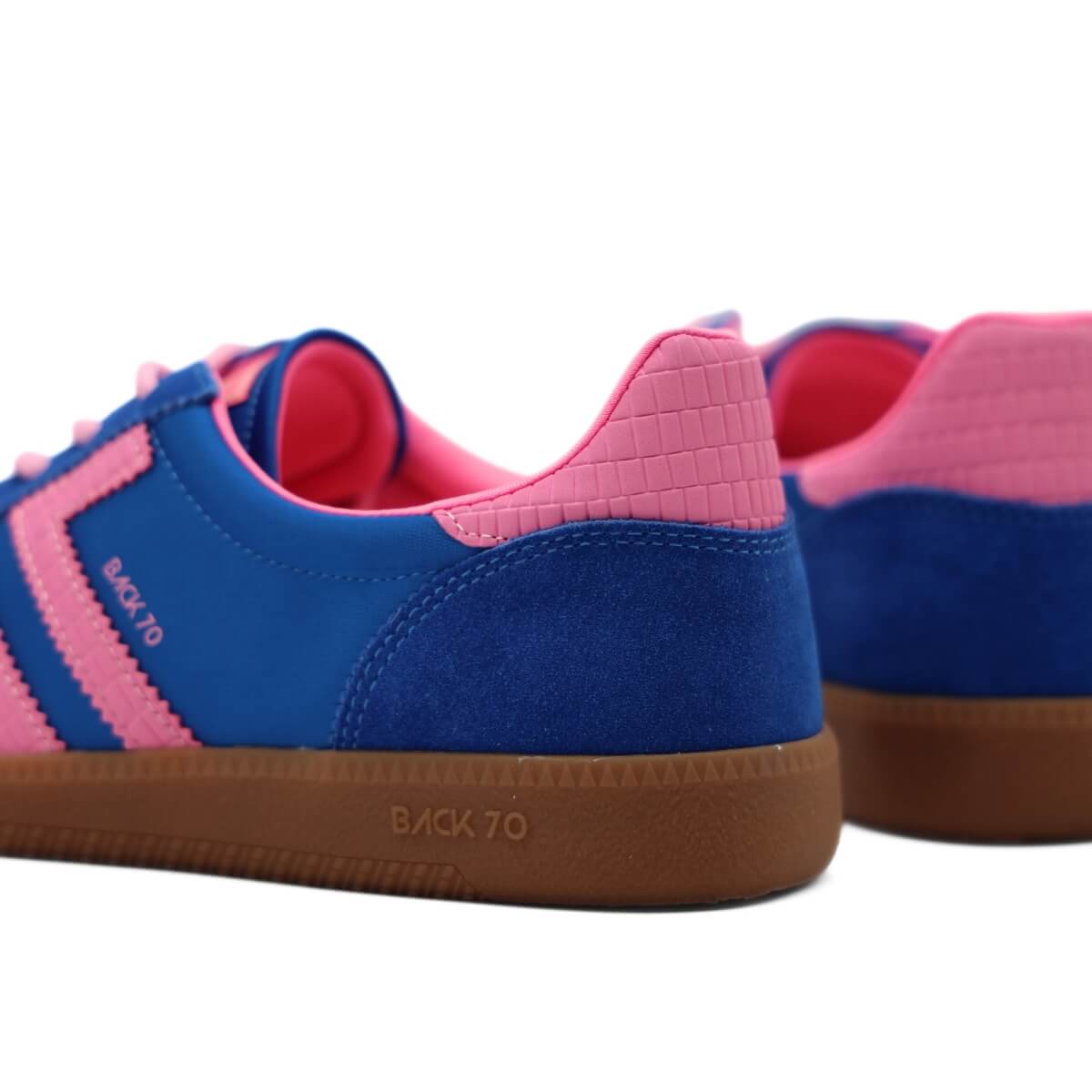 Sneakers Back 70 Ghost blu con dettagli rosa 