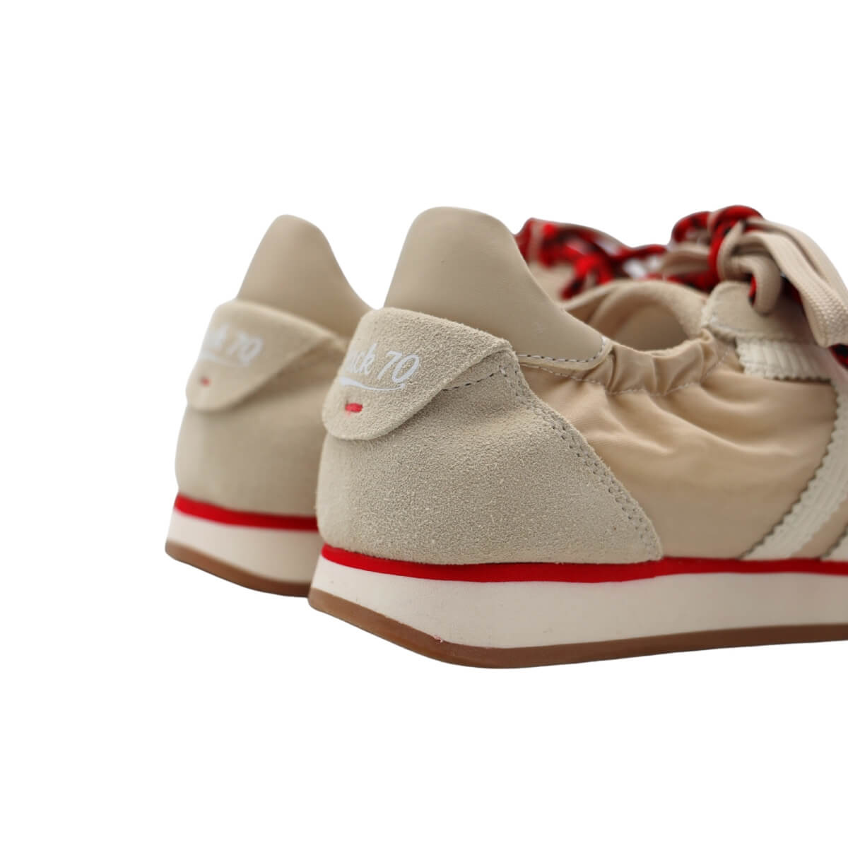 Sneaker Back70 Rocket beige in suede e tessuto tecnico 