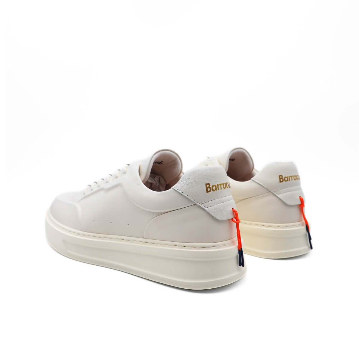 Sneakers Barracuda BU3510 2093 bianche in pelle liscia.