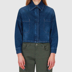 BERNA GIACCA DENIM CROP 263108 BLU JEANS