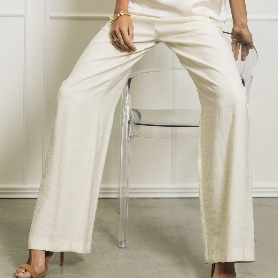 BERNA PANTALONE PALAZZO 263045 BURRO