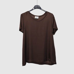 BERNA T-SHIRT SATINATA 263031 MARRONE
