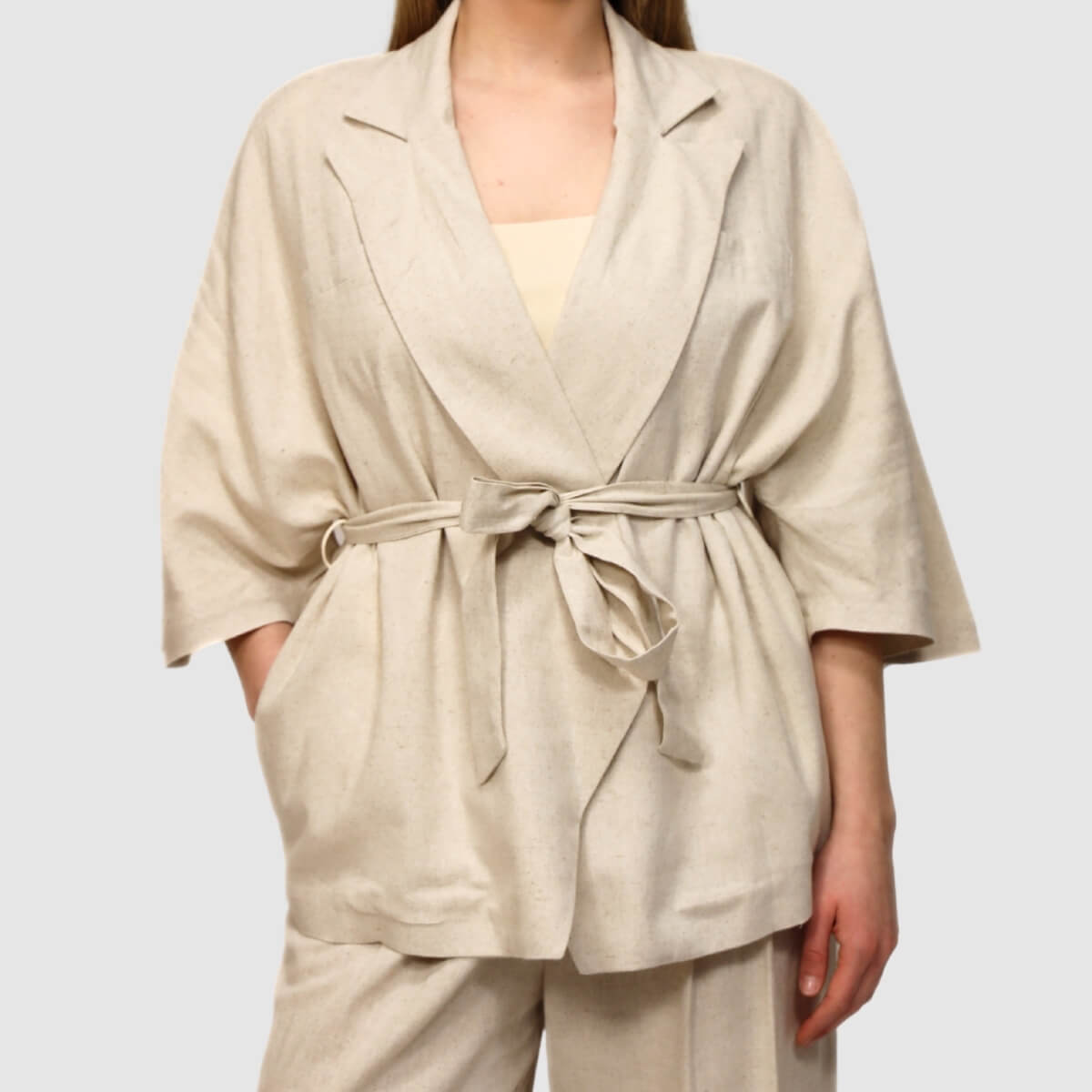 BERNA GIACCA KIMONO 263025 NATURAL