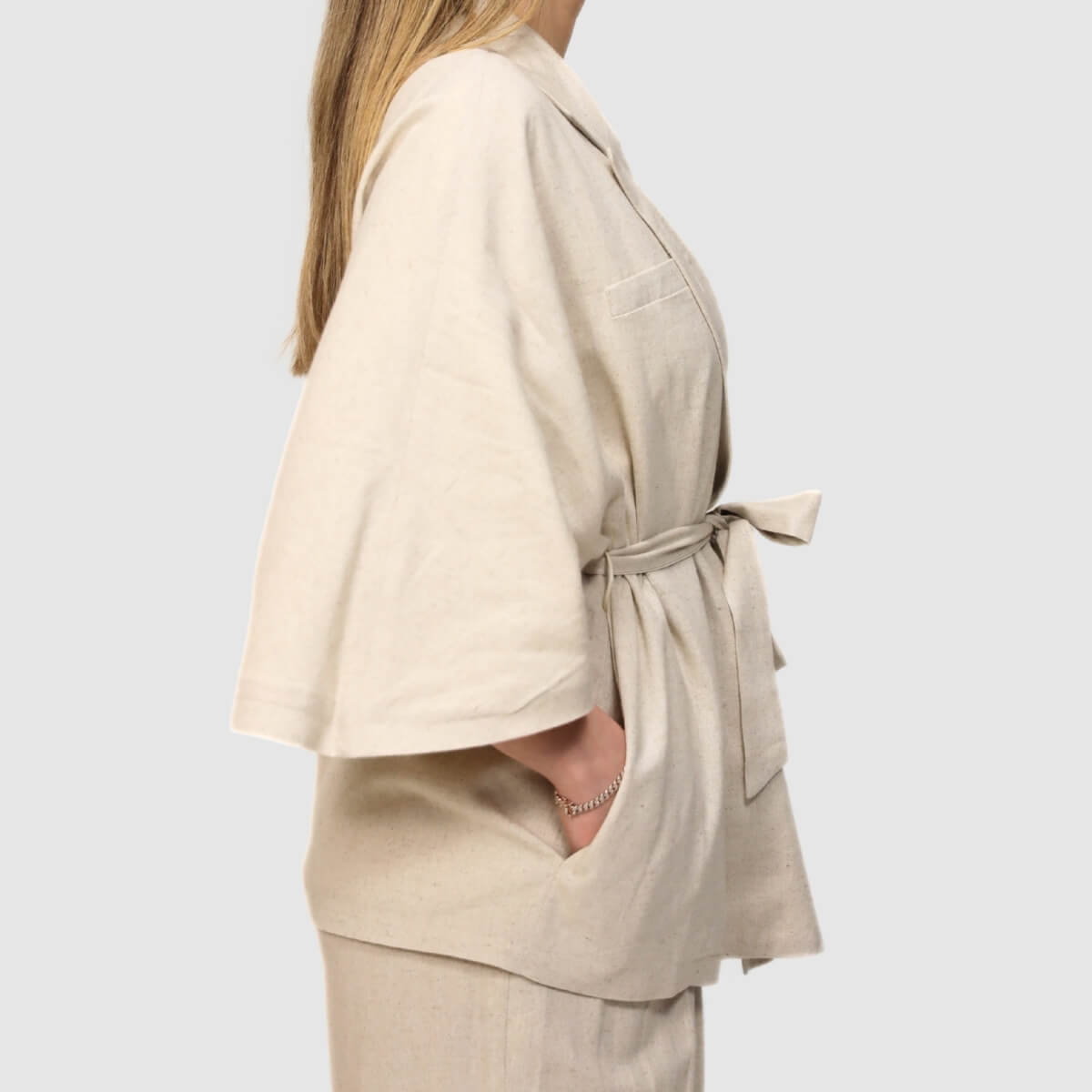 BERNA GIACCA KIMONO 263025 NATURAL