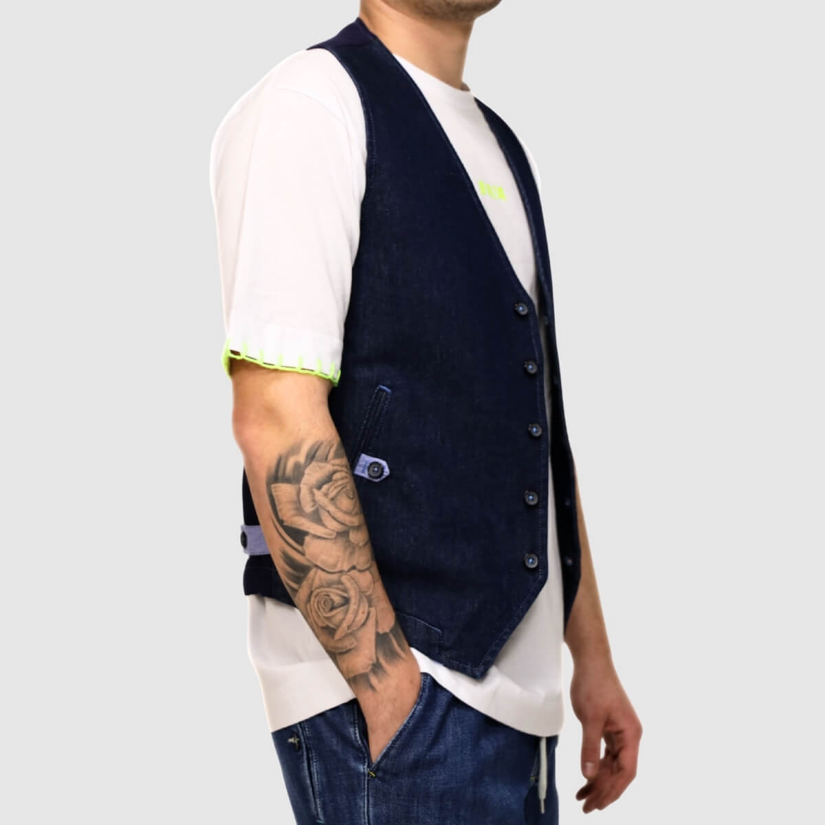 BERNA GILET 11333 BLU JEANS