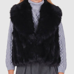 BERNA GILET ECOPELLICCIA 2540311 NERO
