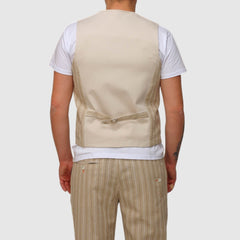 BERNA GILET M26140730 BEIGE A RIGHE