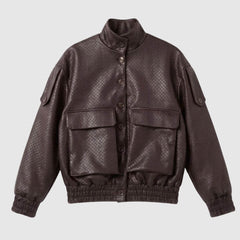 BERNA GIUBBOTTO SIMILPELLE 264071134 MARRONE TESTA DI MORO