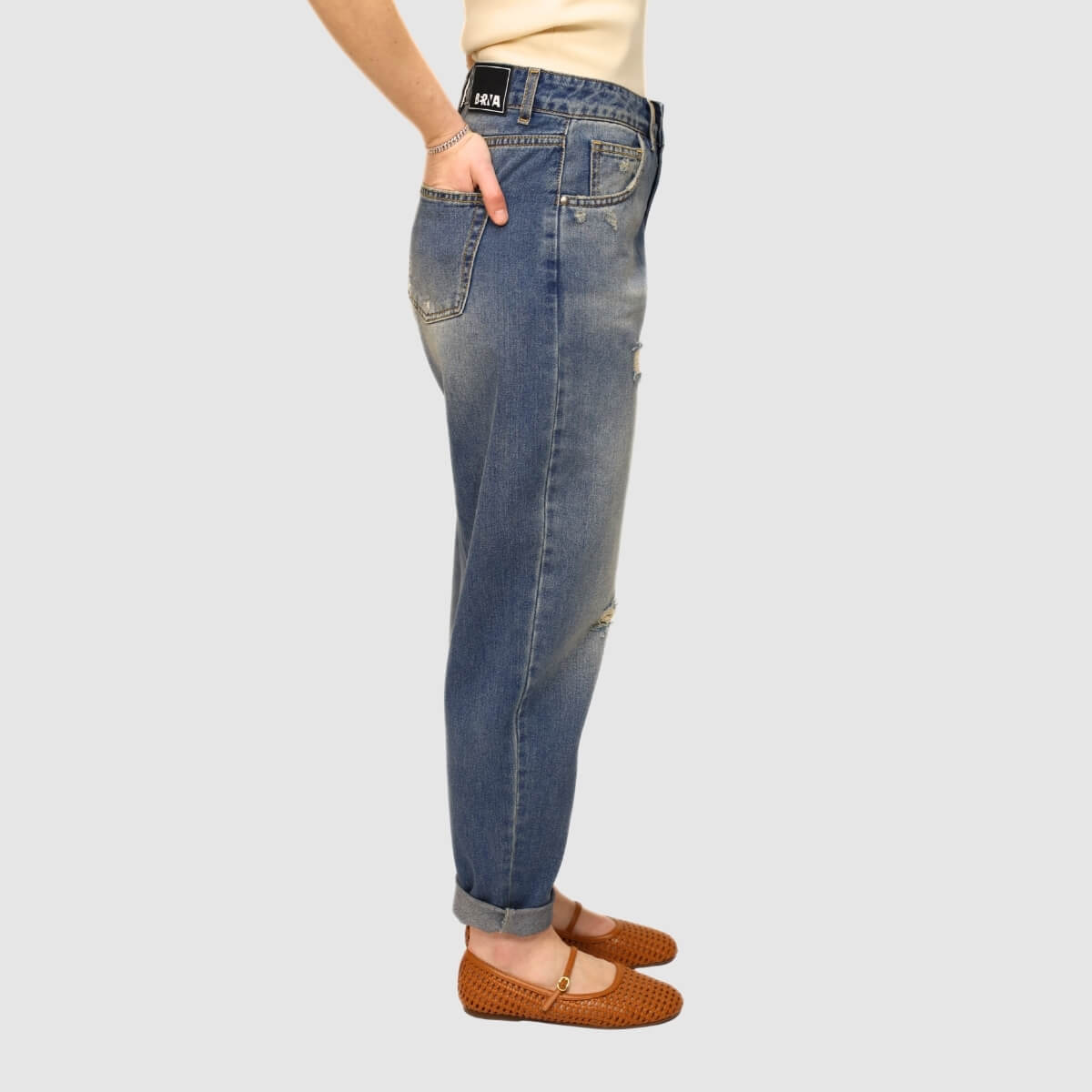 BERNA JEANS MOM FIT 263003 LAVAGGIO MEDIO