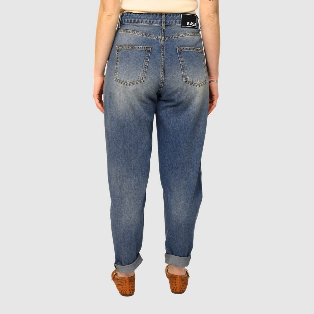 BERNA JEANS MOM FIT 263003 LAVAGGIO MEDIO