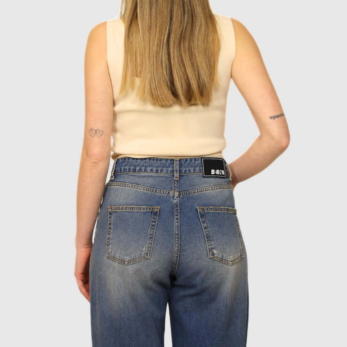 BERNA JEANS MOM FIT 263003 LAVAGGIO MEDIO