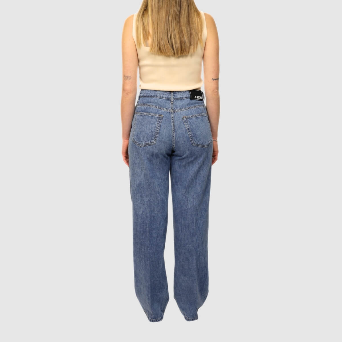 BERNA JEANS WIDE LEG 263004 LAVAGGIO MEDIO