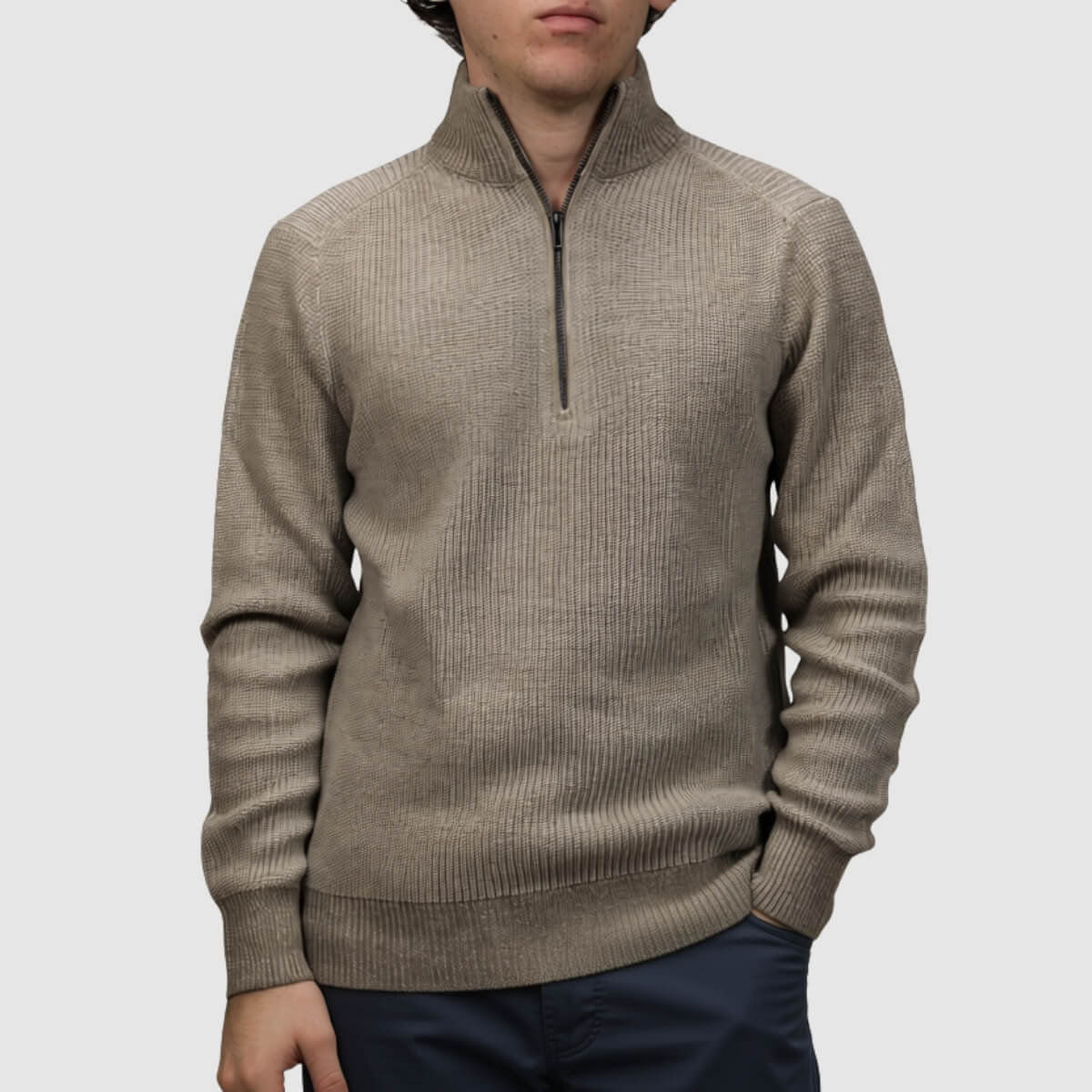 BERNA MAGLIONE 262483 47 MAGLIA CORDA BEIGE