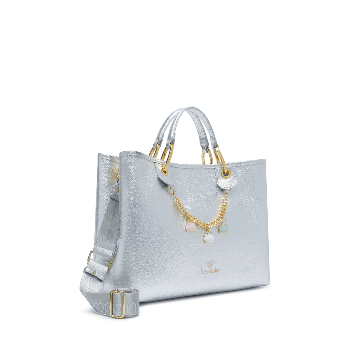 BRACCIALINI BORSA BETH B18190 ARGENTO