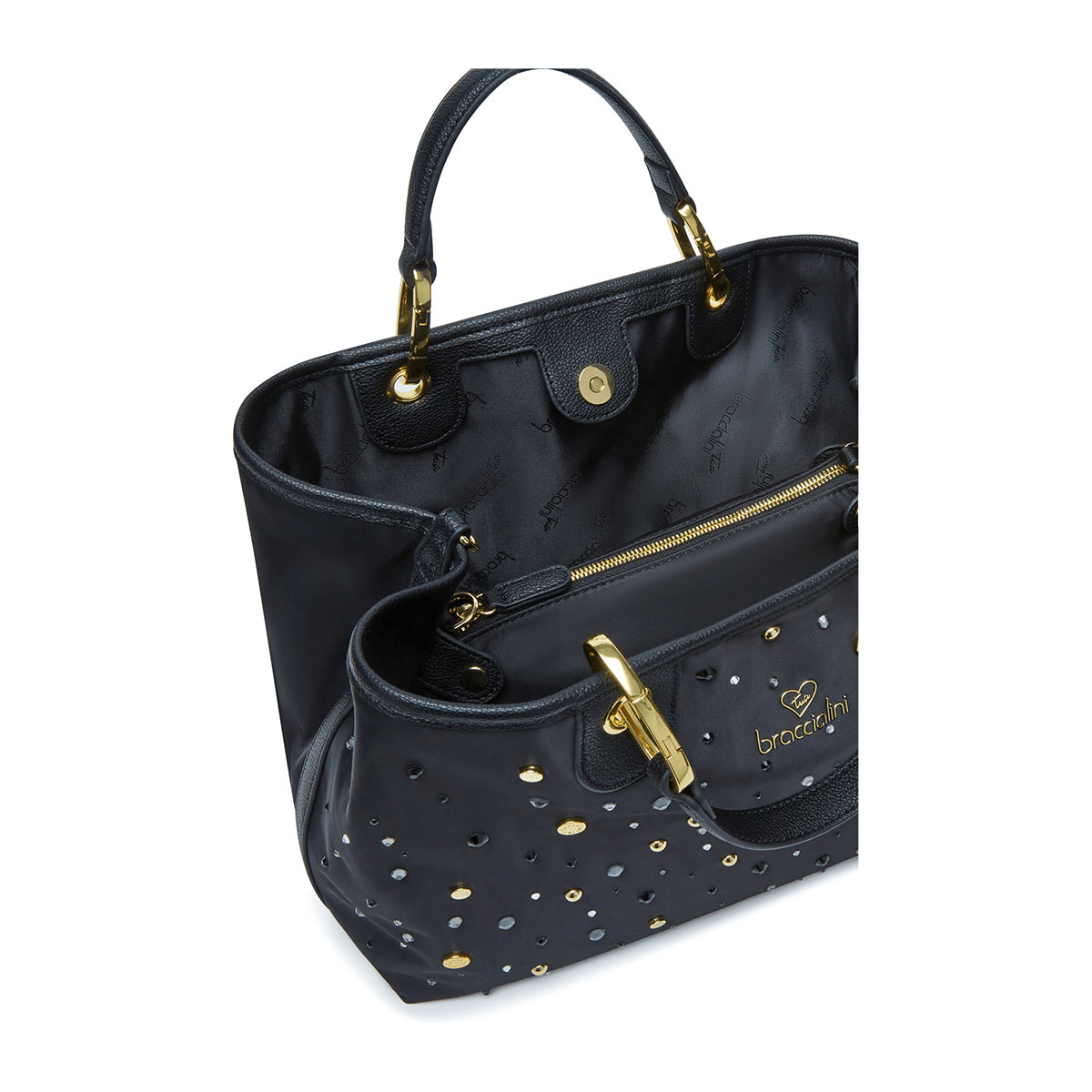 BRACCIALINI BORSA BETH STRASS B18260 NERO